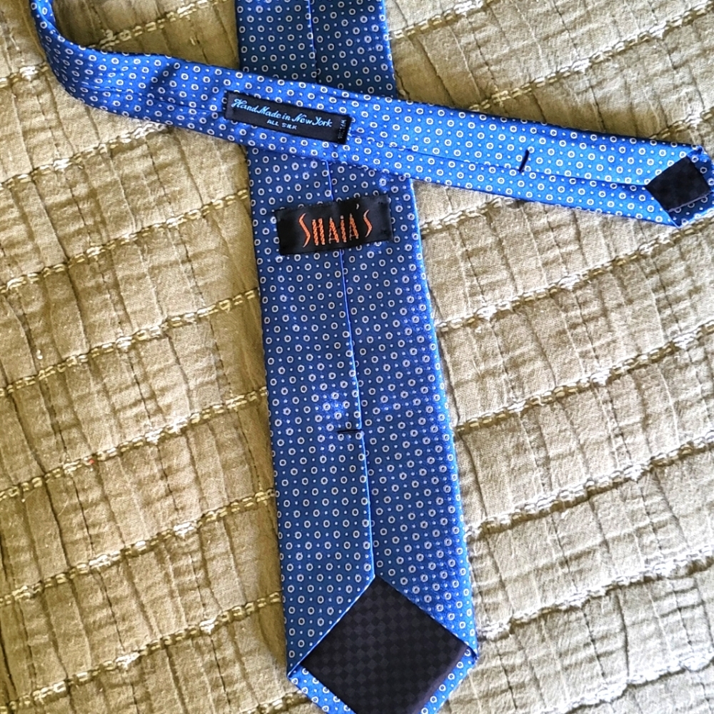 Shaia's Elegant Blue Silk Tie